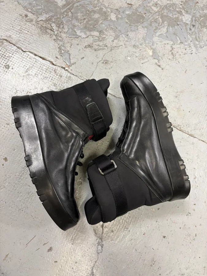 Prada 2000s Prada Black Strap Hiking Leather Boots Size US 9.5 / EU 42-43 - 6 Thumbnail