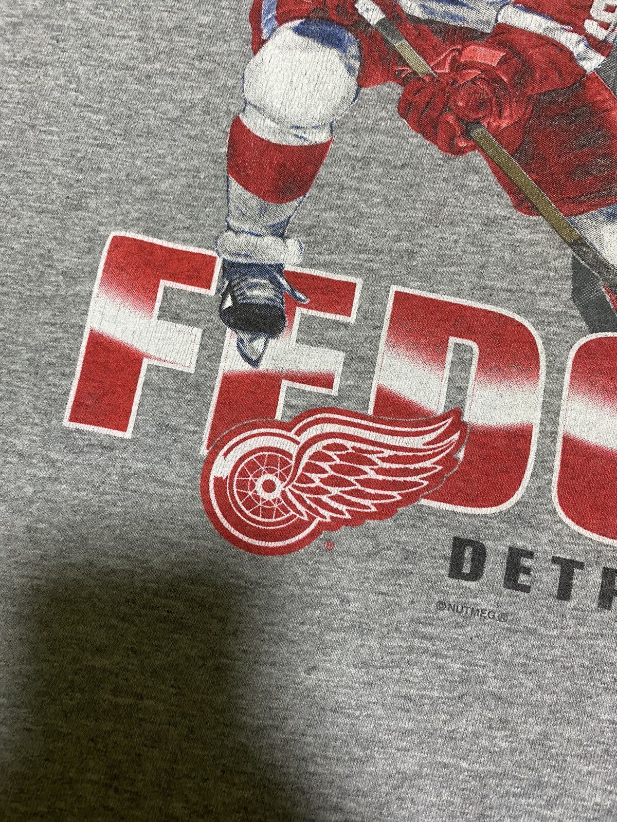 Lee × NHL × Vintage Vintage 90’s Detroit Red Wings Sergei Fedorov Lee Sport Tee Size US L / EU 52-54 / 3 - 3 Thumbnail