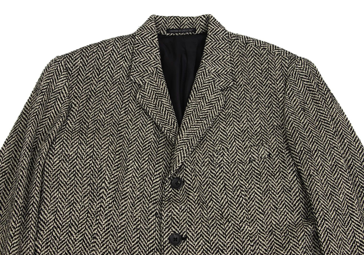 Yohji Yamamoto Yohji Yamamoto Houndstooth T Jacket Black Beige Size US S / EU 44-46 / 1 - 2 Thumbnail