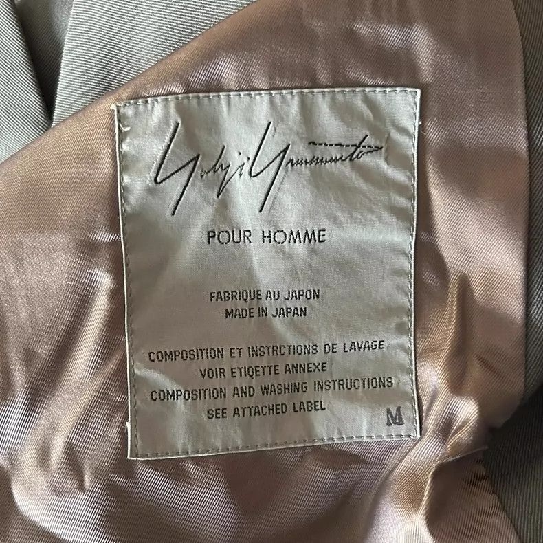 Yohji Yamamoto Yohji Yamamoto Yohji Yamamoto Double-Breasted Jacket in Gr Size US M / EU 48-50 / 2 - 6 Thumbnail