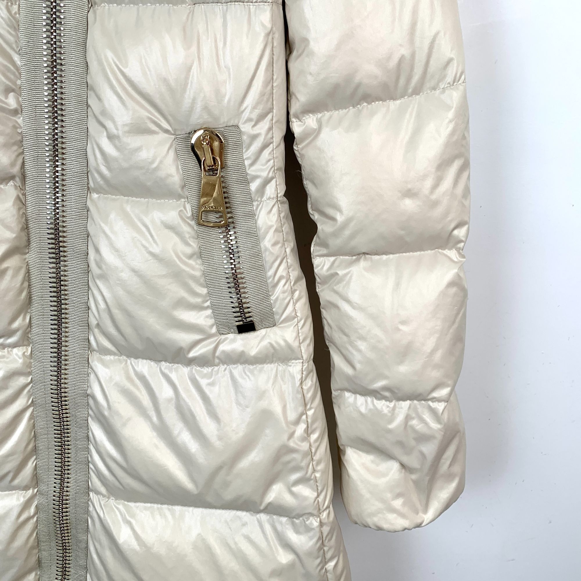 Moncler Moncler Womens Beige Down Puffer Coat Joinville Series XS Ny Size XS / US 0-2 / IT 36-38 - 10 Thumbnail