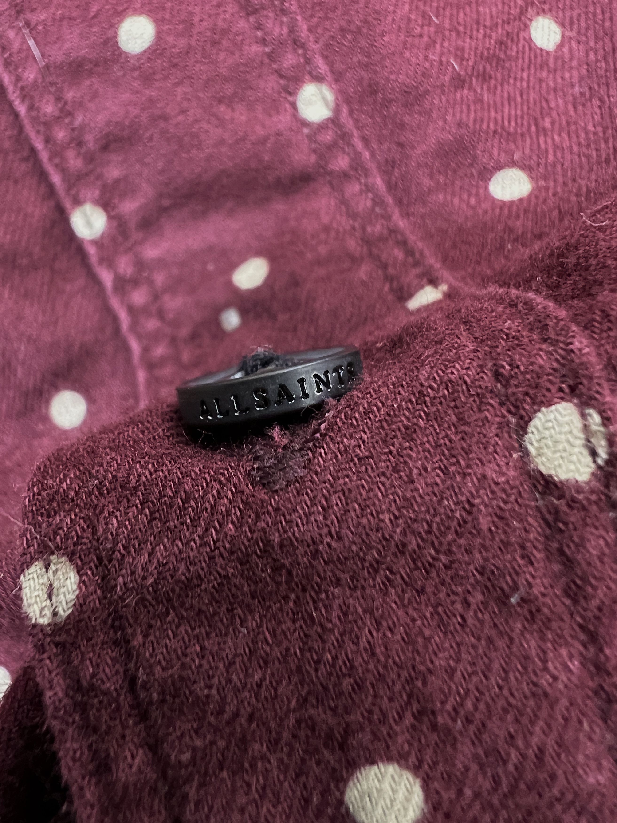 Allsaints Allsaints Bethel Shirt LS Burgundy & White Polka Dot Size US M / EU 48-50 / 2 - 9 Thumbnail