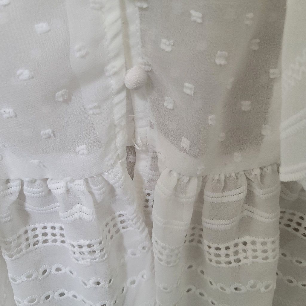 Other 70°F/21°C White Ruffled Peplum Blouse with Bib Collar Size S / US 4 / IT 40 - 9 Thumbnail