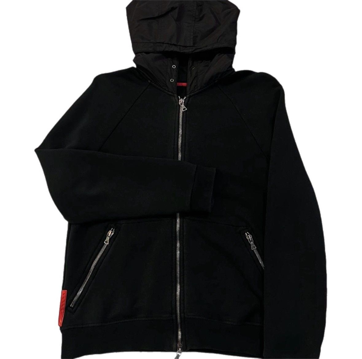 ジャケット・アウター PRADA SPORT NYLON ZIPUP HOODIE JACKET PRADA(プラダ) Sport logo nylon rayon zip hoodie スポーツ