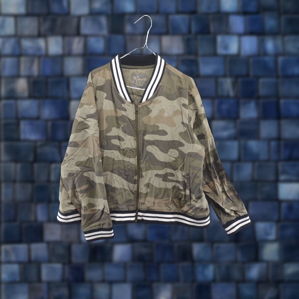 Vintage Natural Reflections Women's Camouflage Full Zip Jacket 1X Green Cotton Lining Plus Size Jacket Womens Camouflage 90s? Size XL / US 12-14 / IT 48-50 - 1 Thumbnail