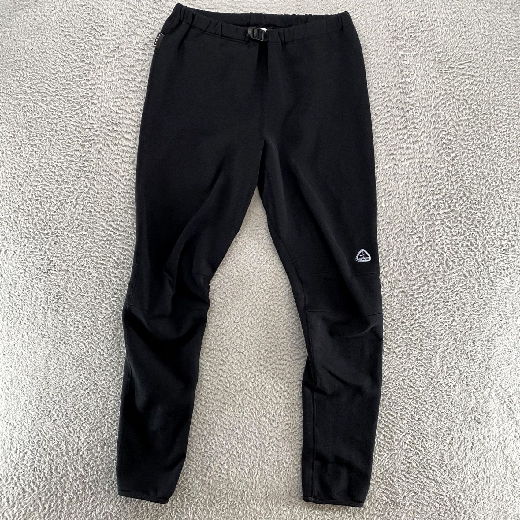Nike VINTAGE Nike ACG Thermal Layer 2 Pants Mens M Black Polartec Fleece Base Layer Pants Size US 31 - 2 Thumbnail