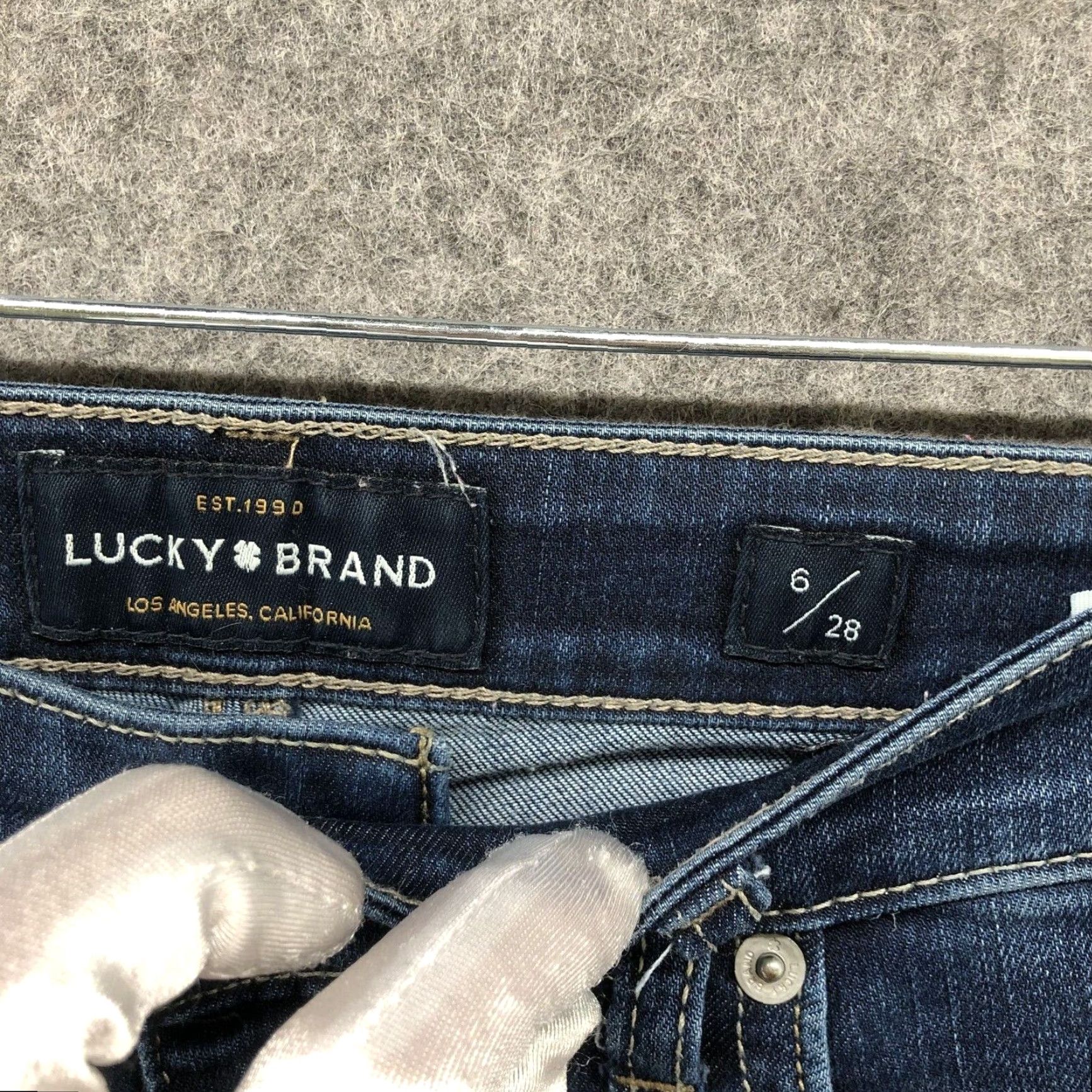 Lucky Brand Lucky Brand Women's Blue Low Rise Skinny Jeans, Size 6, Cotton Blend, Stretch Size 28" / US 6 / IT 42 - 6 Thumbnail