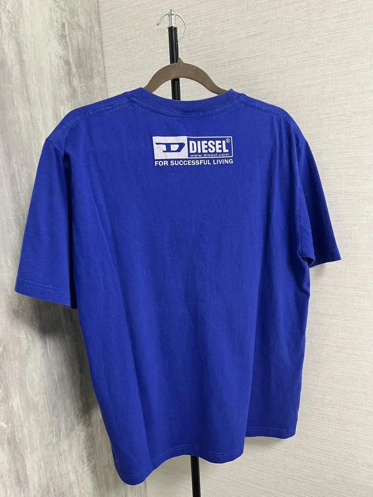Diesel × Vintage Vintage Diesel Living Blue Graphic Logo Tee Y2K Streetwear Size US XL / EU 56 / 4 - 2 Thumbnail