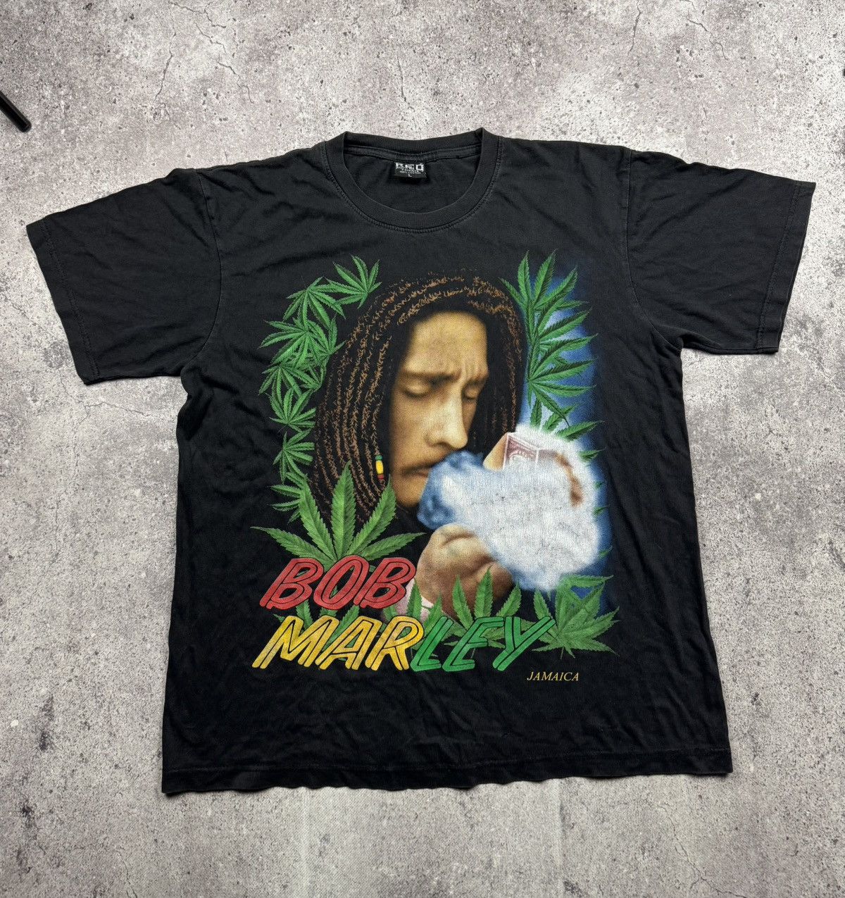 Band Tees 🥦 BOB MARLEY VINTAGE JAMAICA RASTA T-SHIRT FEE YOUR MIND Y2K Size US L / EU 52-54 / 3 - 1 Thumbnail