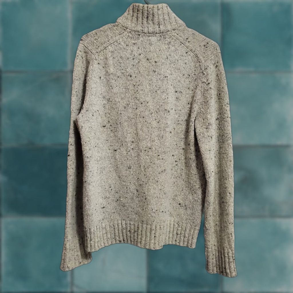 Banana Republic Banana Republic Men S Speckled Knit Sweater Gray Wool Blend Wooden Toggle Button Size US S / EU 44-46 / 1 - 1 Thumbnail