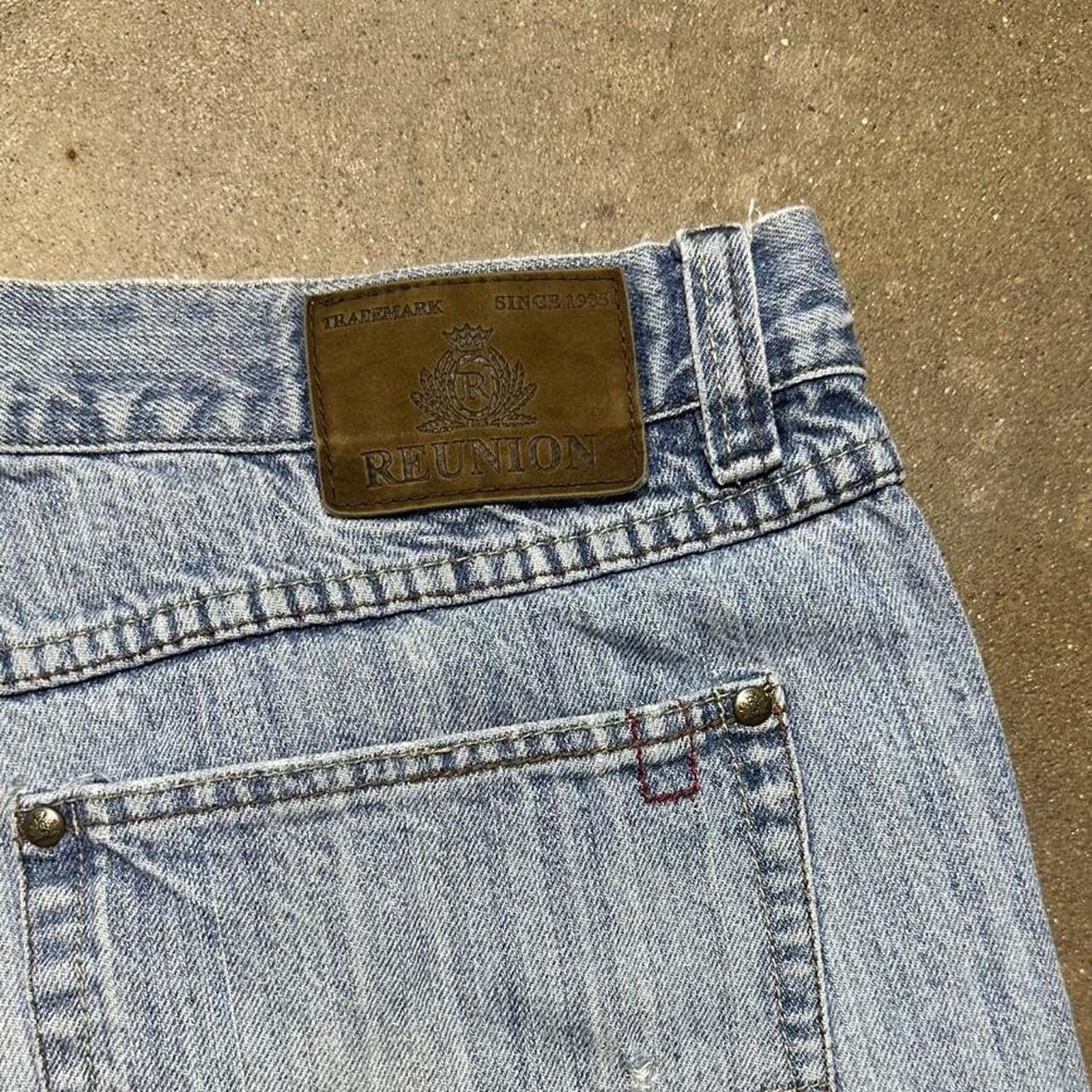 Wrangler Vintage Y2K Reunion Baggy Jean Shorts Mens 36" Baggy Jorts Size US 36 / EU 52 - 2 Thumbnail