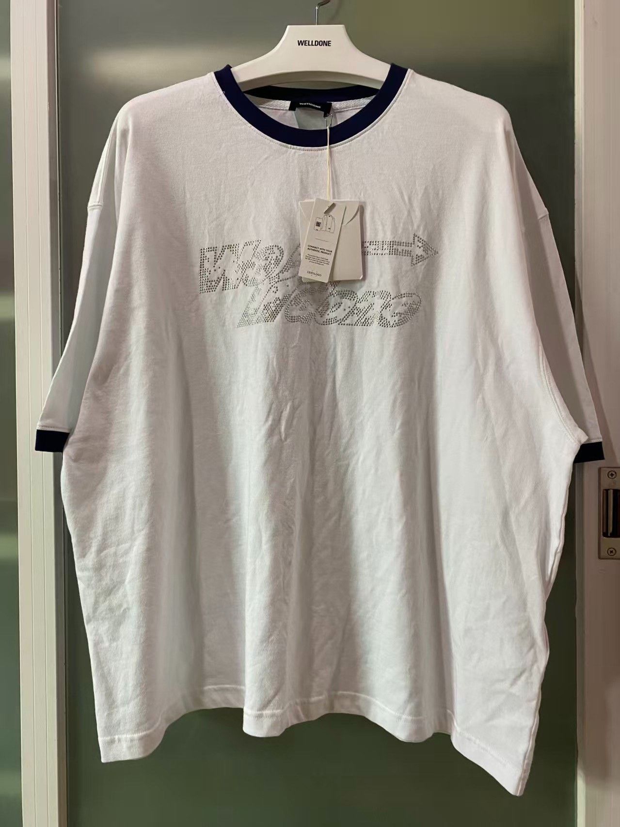 WE11DONE we11done Solid Letter Crew Neck Tee Size US M / EU 48-50 / 2 - 1 Thumbnail