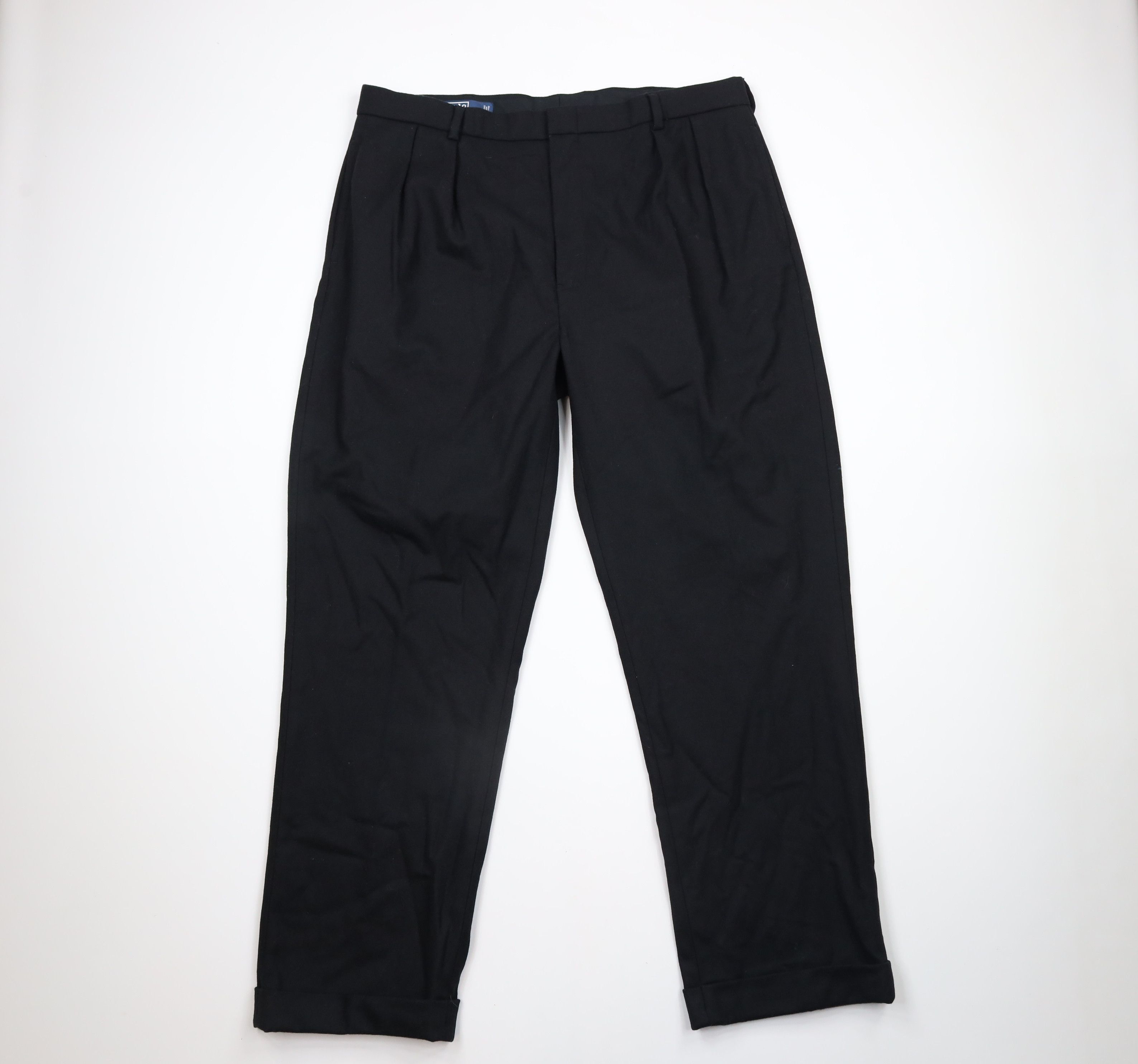 Ralph Lauren Vintage 90s Ralph Lauren Pleated Cuffed Wide Leg Chino Pants Size US 40 / EU 56 - 1 Thumbnail