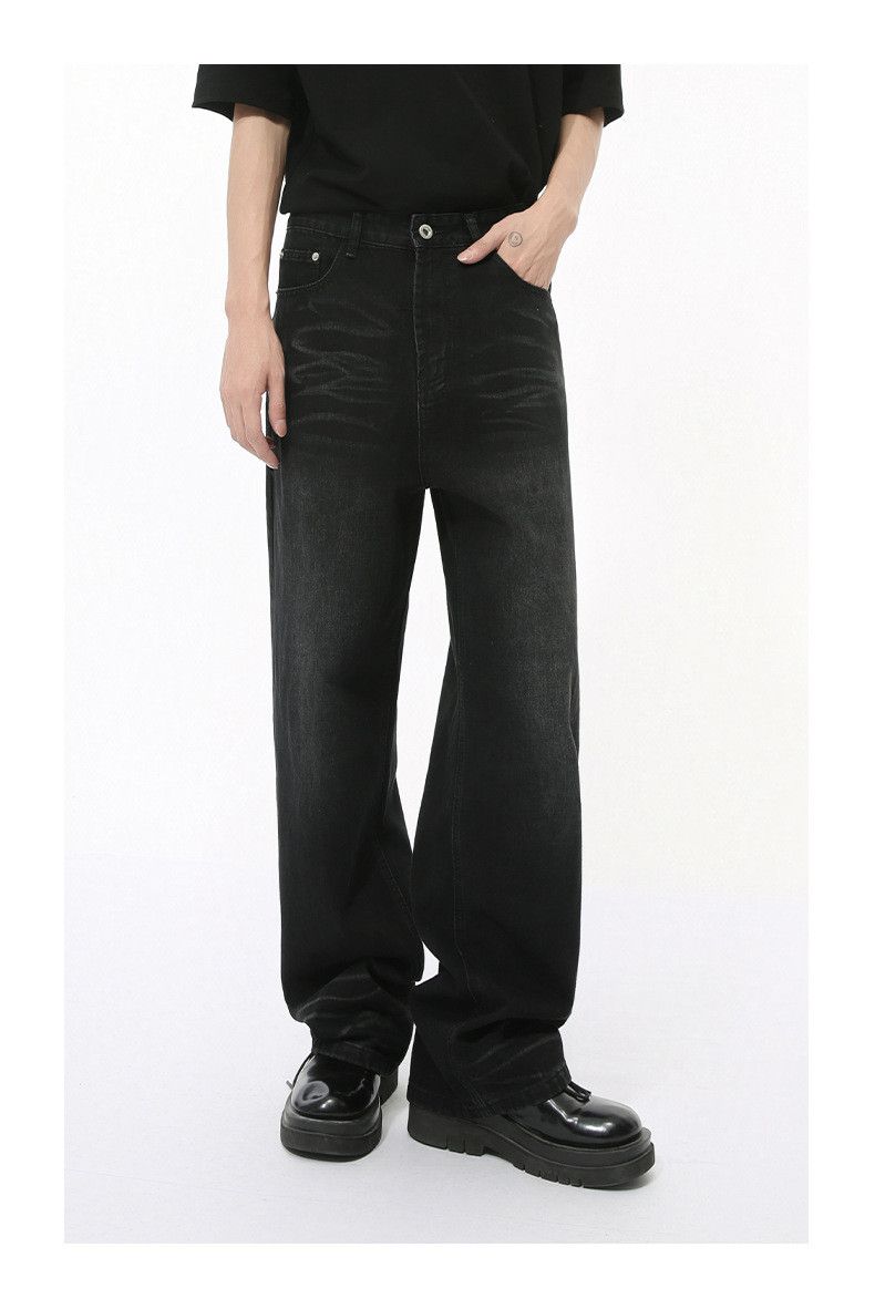 Japanese Brand × Jean Street retro scratched design distressed loose jeans Size US 32 / EU 48 - 2 Thumbnail