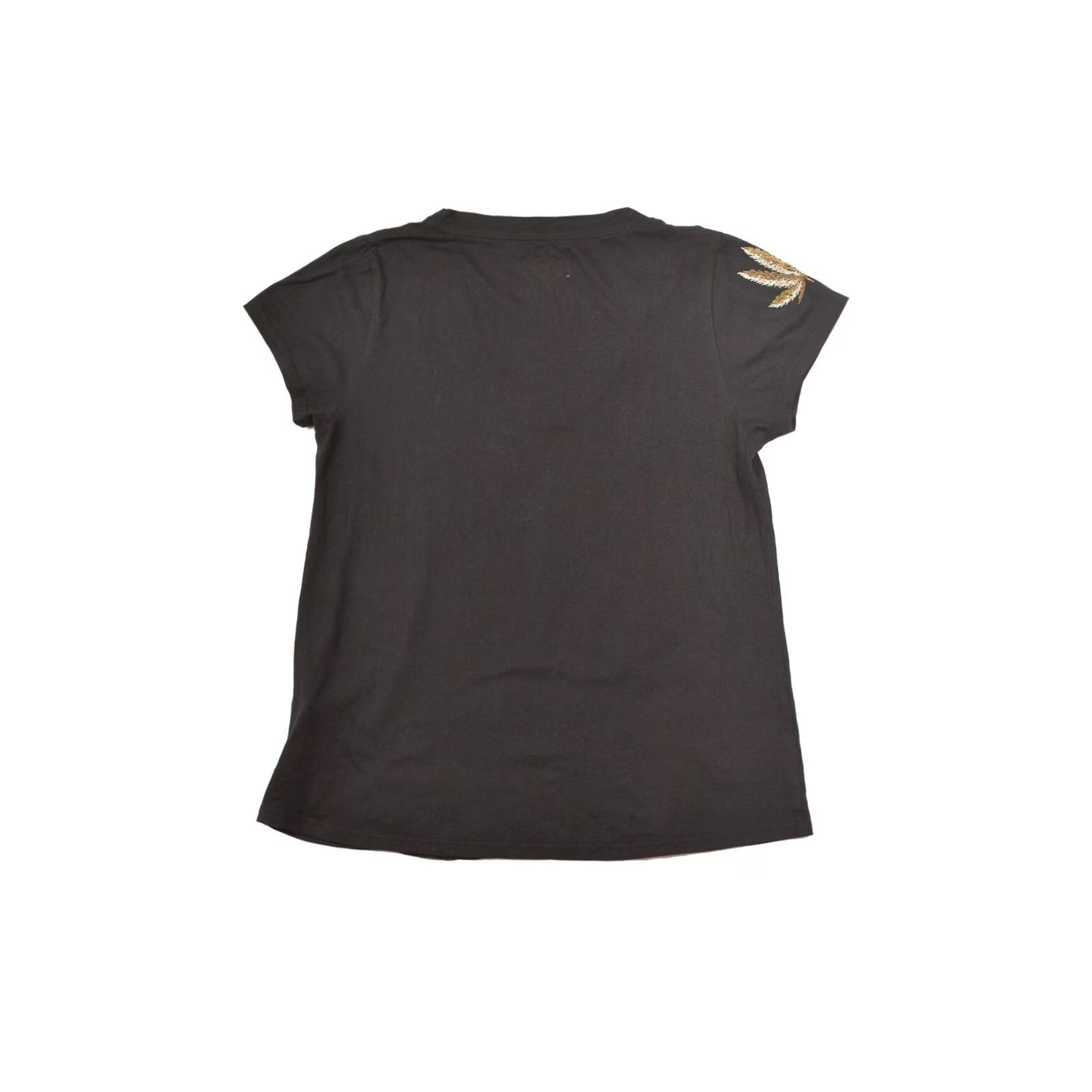 Zadig & Voltaire Zadig & Voltaire Tiny AO T-Shirt Embroidered Palm XS Black Womens Shirt XS Size XS / US 0-2 / IT 36-38 - 5 Thumbnail