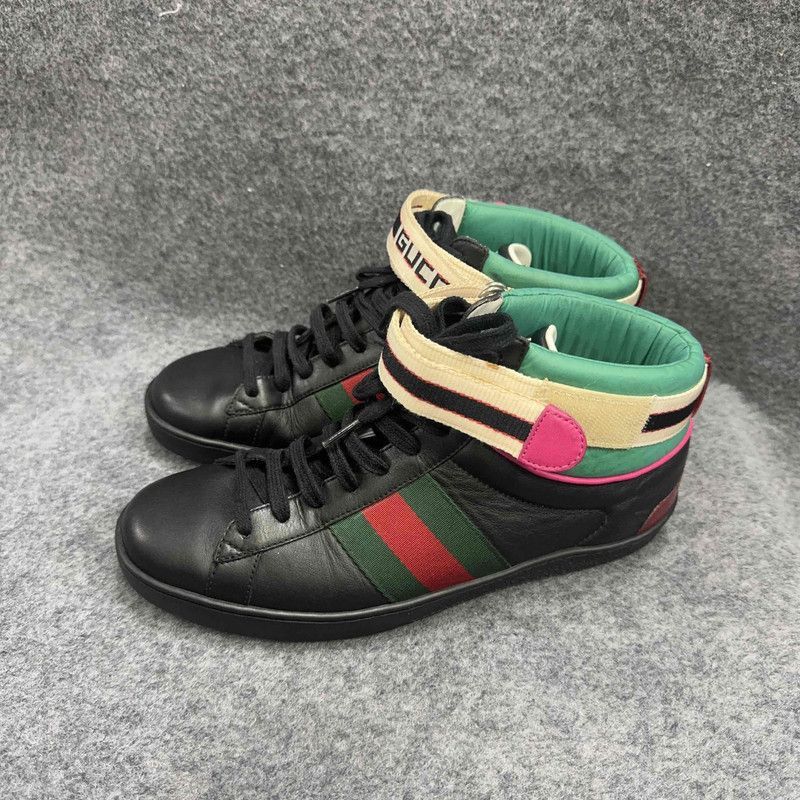 Gucci Gucci Ace Leather High-Top Sneakers for Men Size US 8 / EU 41 - 1 Thumbnail