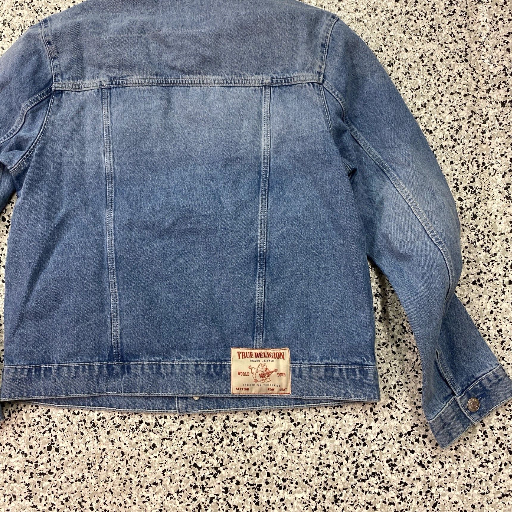 True Religion True Religion Jacket Denim Blue Wash Jesse SN Trucker Mens Medium NWT Jeans Coat Jacket Properly Pockets Collared Button Denim Mens Size US 31 - 8 Thumbnail