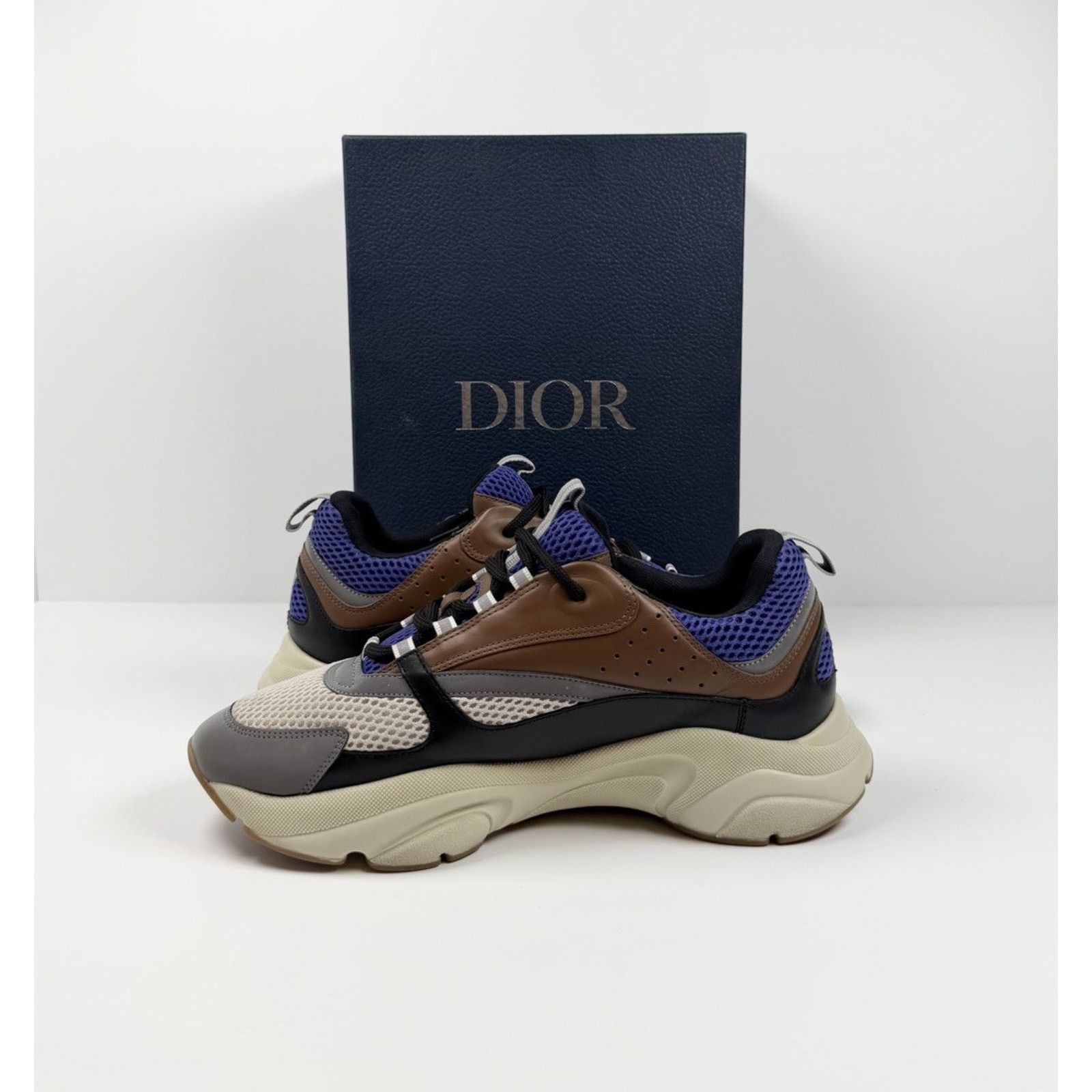 Dior Size 45EU/12US- Dior B22 Coffee Violet Sneakers WORN 1X! Size US 12 / EU 45 - 6 Thumbnail