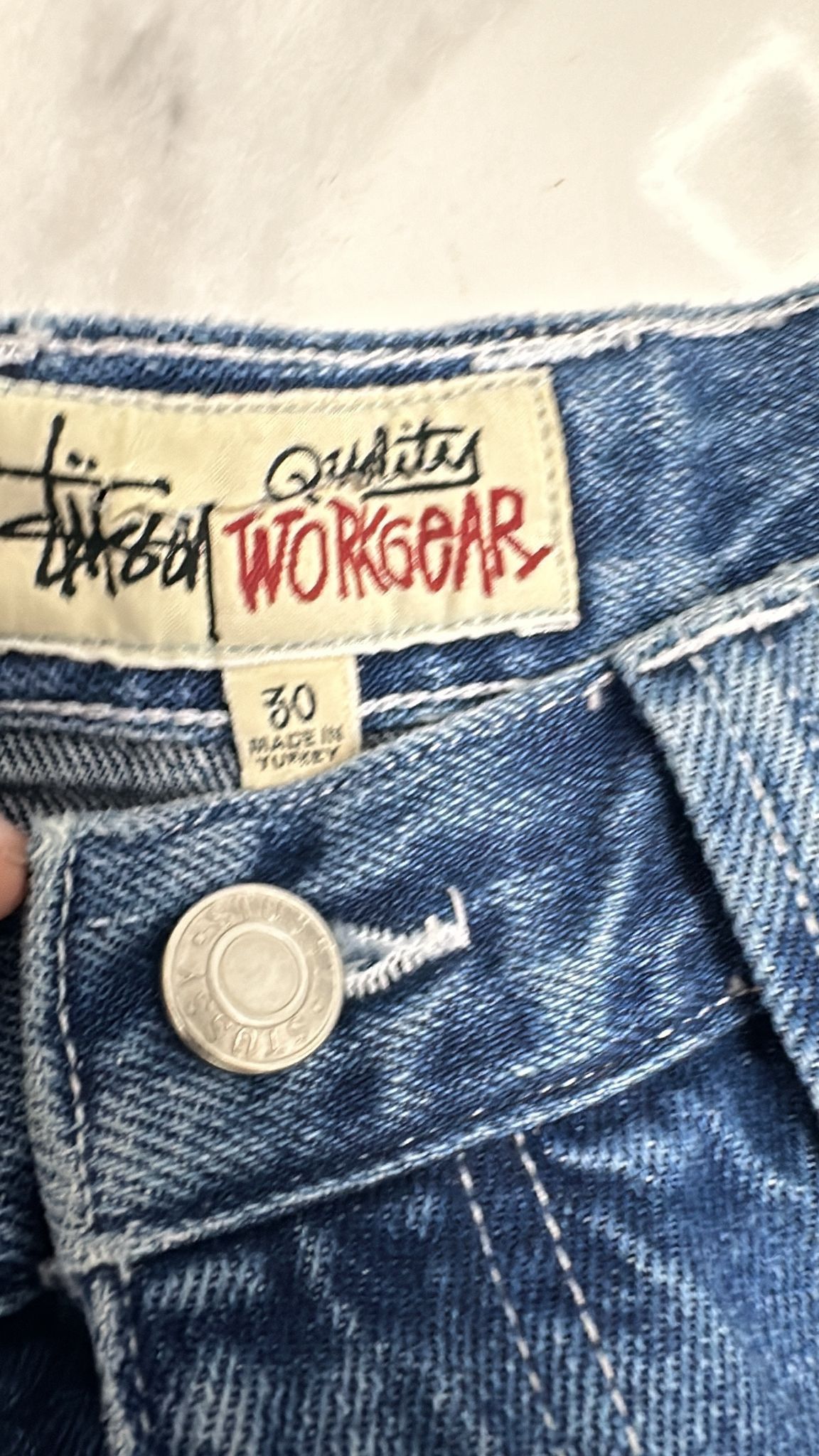 Stussy × Vintage Stüssy Double Knee Work Pant Blue Size 30 Size US 30 / EU 46 - 7 Thumbnail