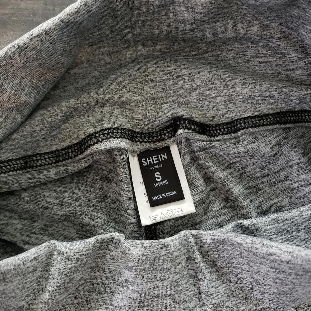 Shein Grey Heathered SHEIN High Waisted Athletic Legging Size 28" / US 6 / IT 42 - 3 Thumbnail