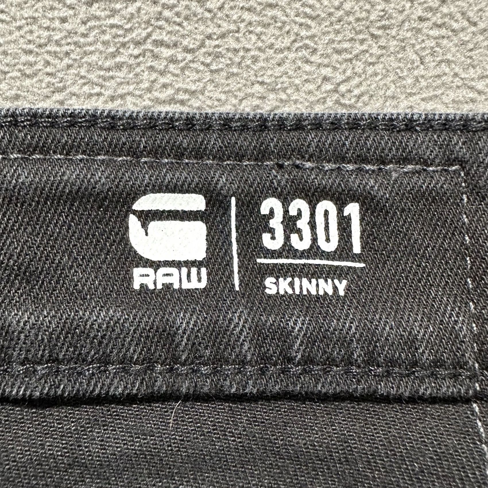 G-Star VINTAGE G-Star Jeans Mens 33x32 Faded Black 3301 Skinny Size US 33 - 7 Thumbnail