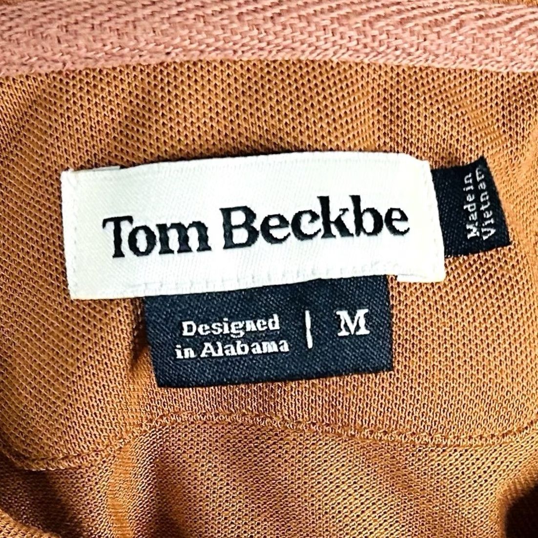 Vintage Tom Beckbe Polo Shirt Medium Orange Solid Short Sleeve Casual Preppy Mens Polo Size US M / EU 48-50 / 2 - 3 Thumbnail