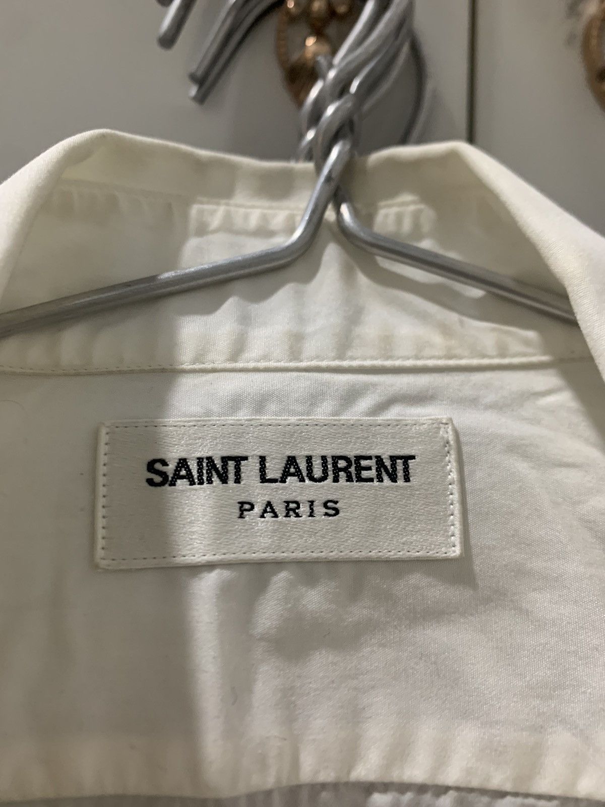 Saint Laurent Paris Shirt white ss14 Size US S / EU 44-46 / 1 - 3 Thumbnail