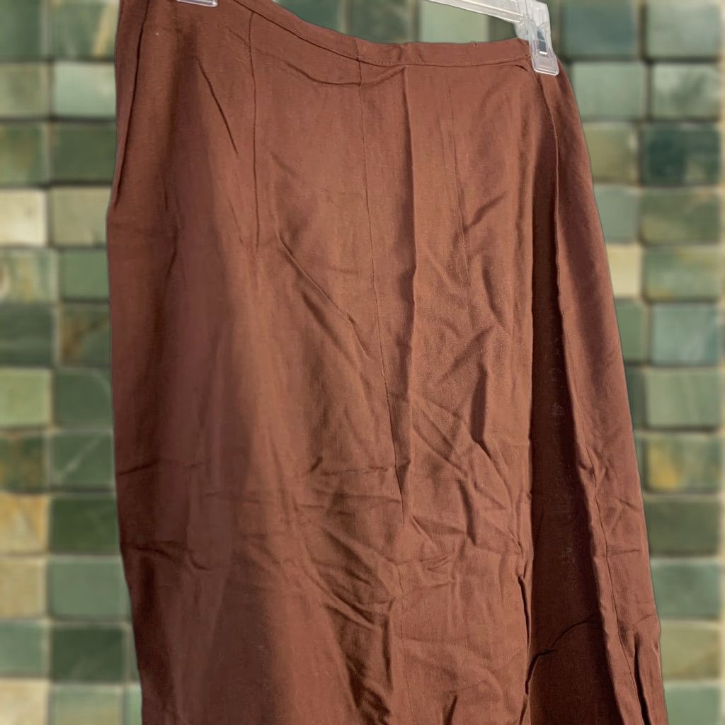 Vintage VINTAGE Handmade Brown Maternity Skirt Waist 28" 1950s Rockabilly Casual Womens Size 28" / US 6 / IT 42 - 1 Thumbnail
