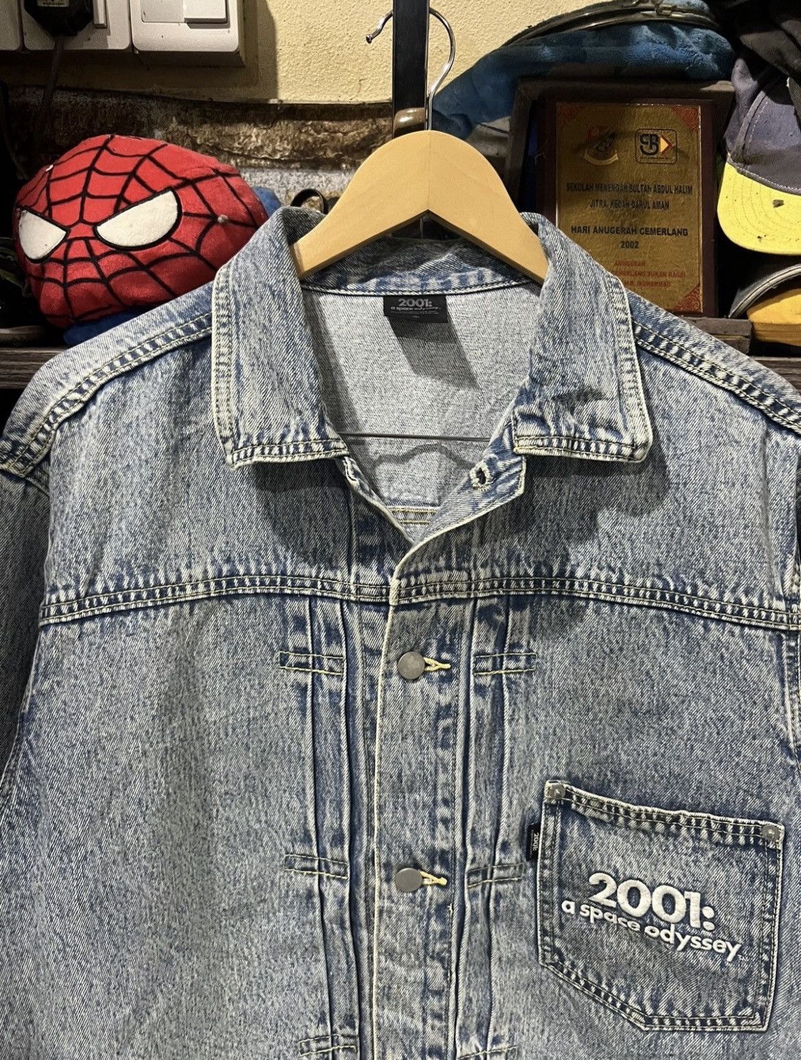 GU 🔥Rare Gu x 2001:A Space Oddyssey Denim Jacket Size US M / EU 48-50 / 2 - 4 Thumbnail