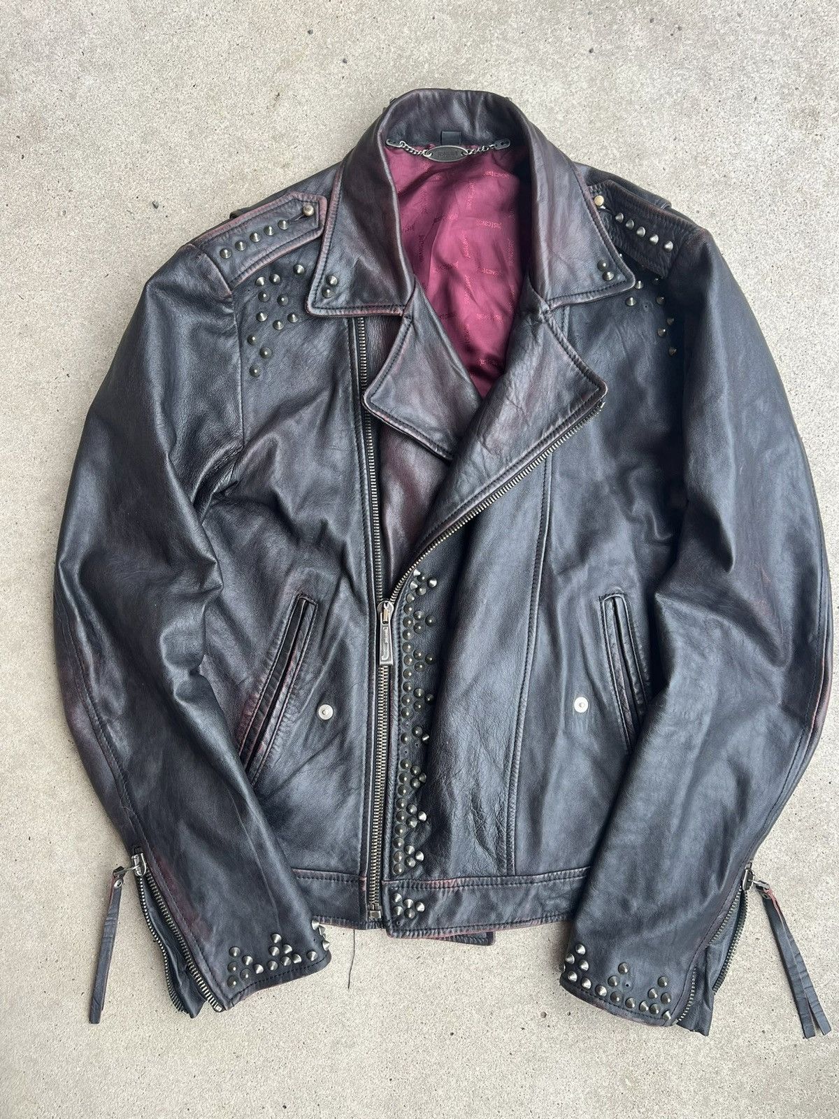 Just Cavalli × Roberto Cavalli Punk Leather Jacket Size US M / EU 48-50 / 2 - 2 Thumbnail