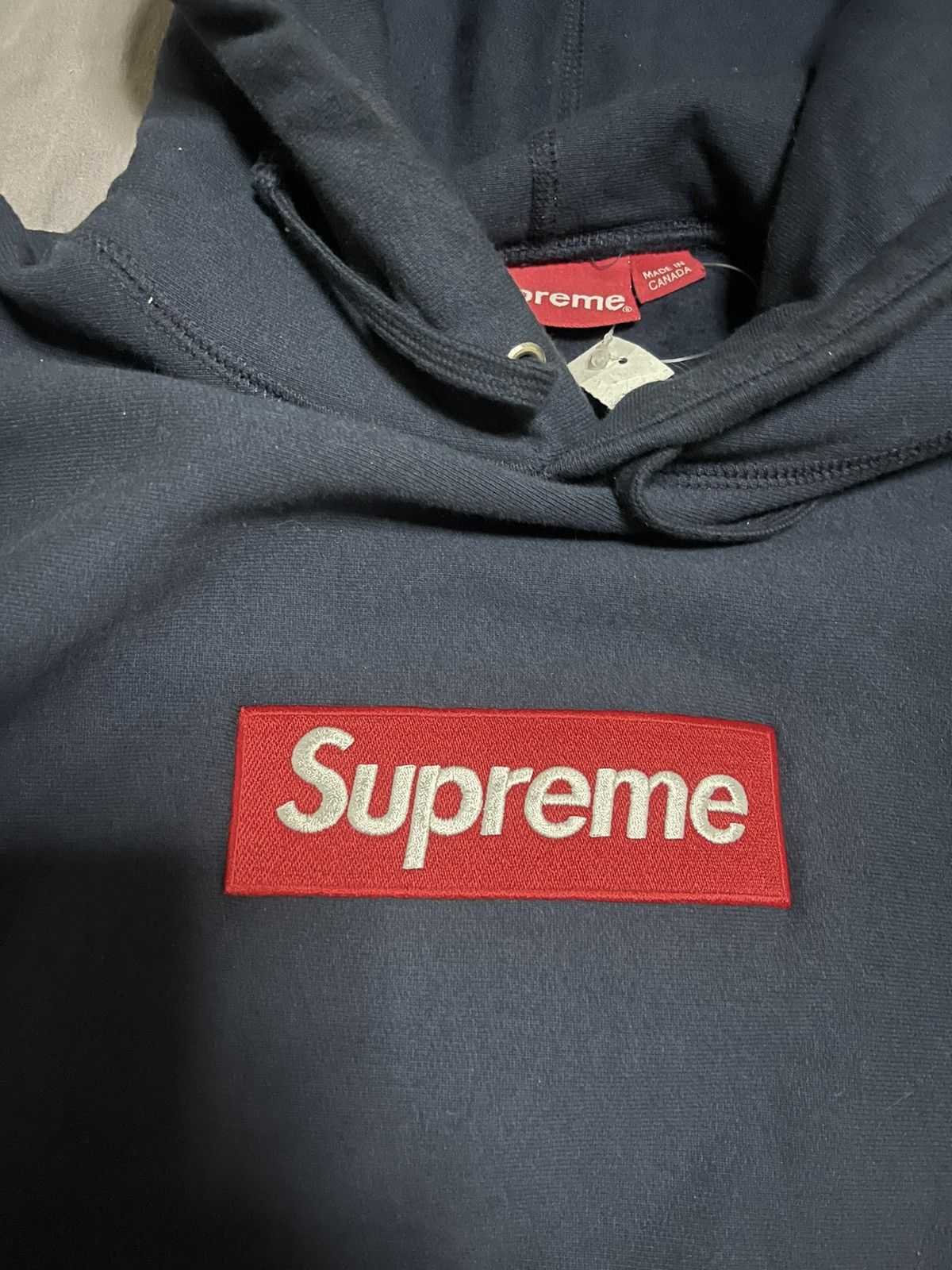 Supreme Supreme fw16 red on navy box logo hooded sweatershirt Size US M / EU 48-50 / 2 - 3 Thumbnail