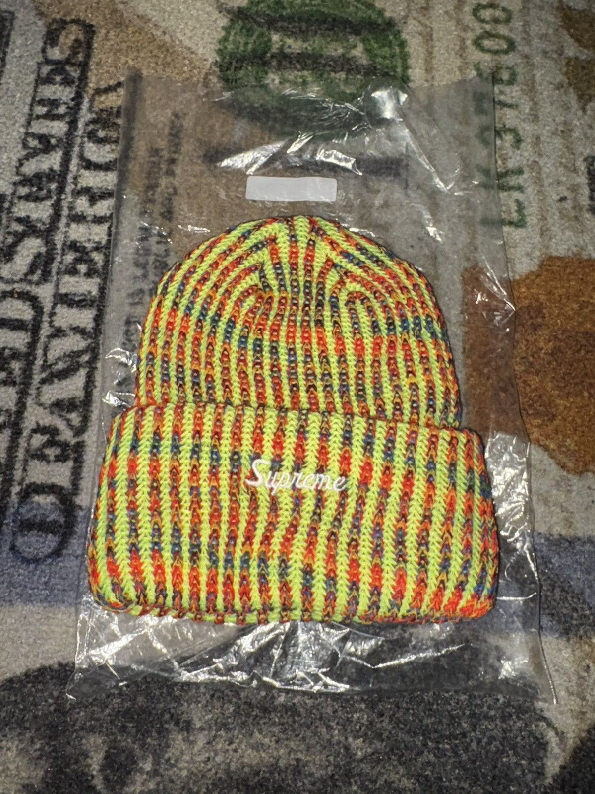 Supreme Supreme Rainbow Loose Gauge Beanie Neon Yellow Size ONE SIZE - 1 Thumbnail