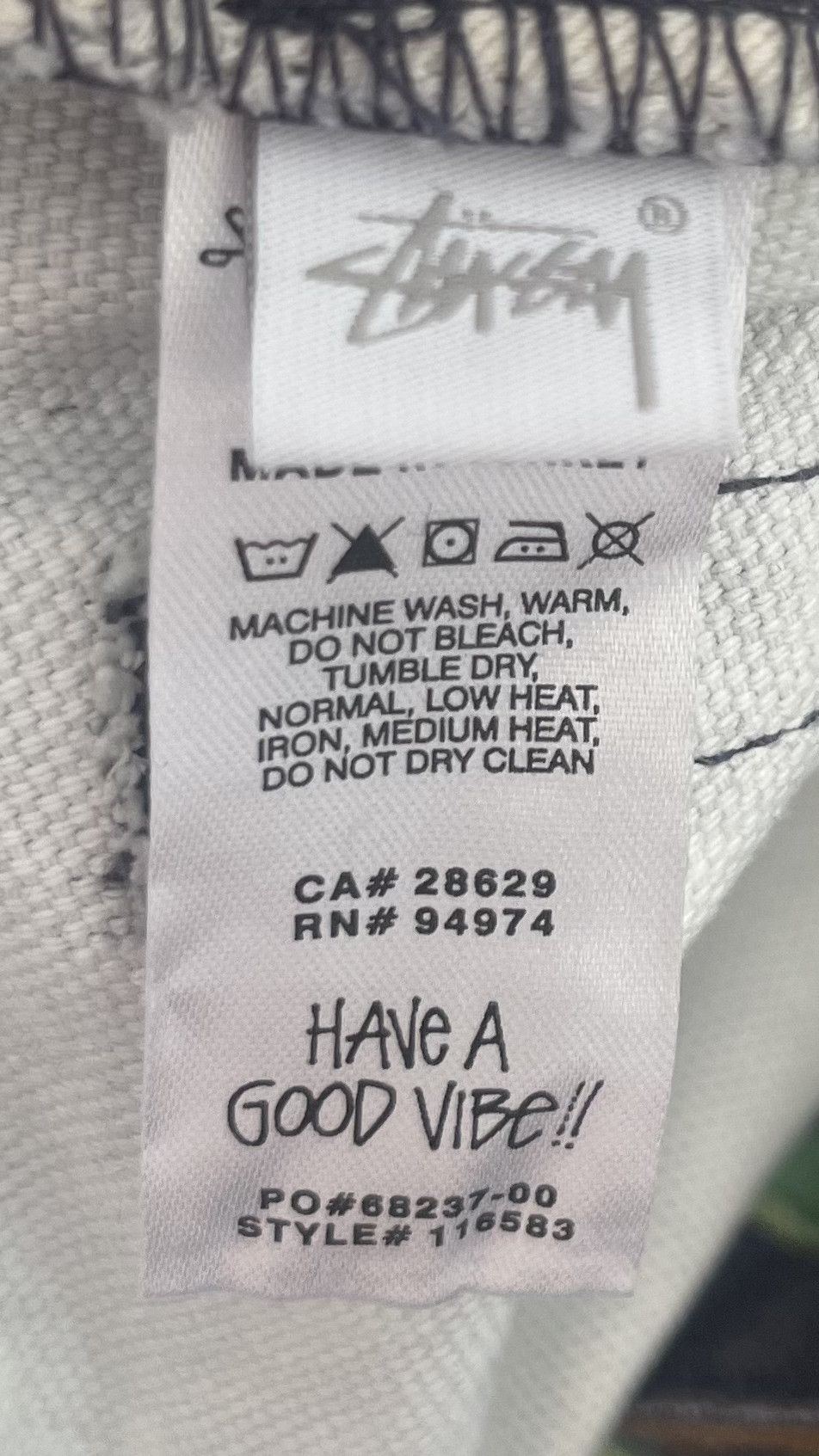 Stussy x Lucien Tigris Canvas Big Ol' Jean 'Black