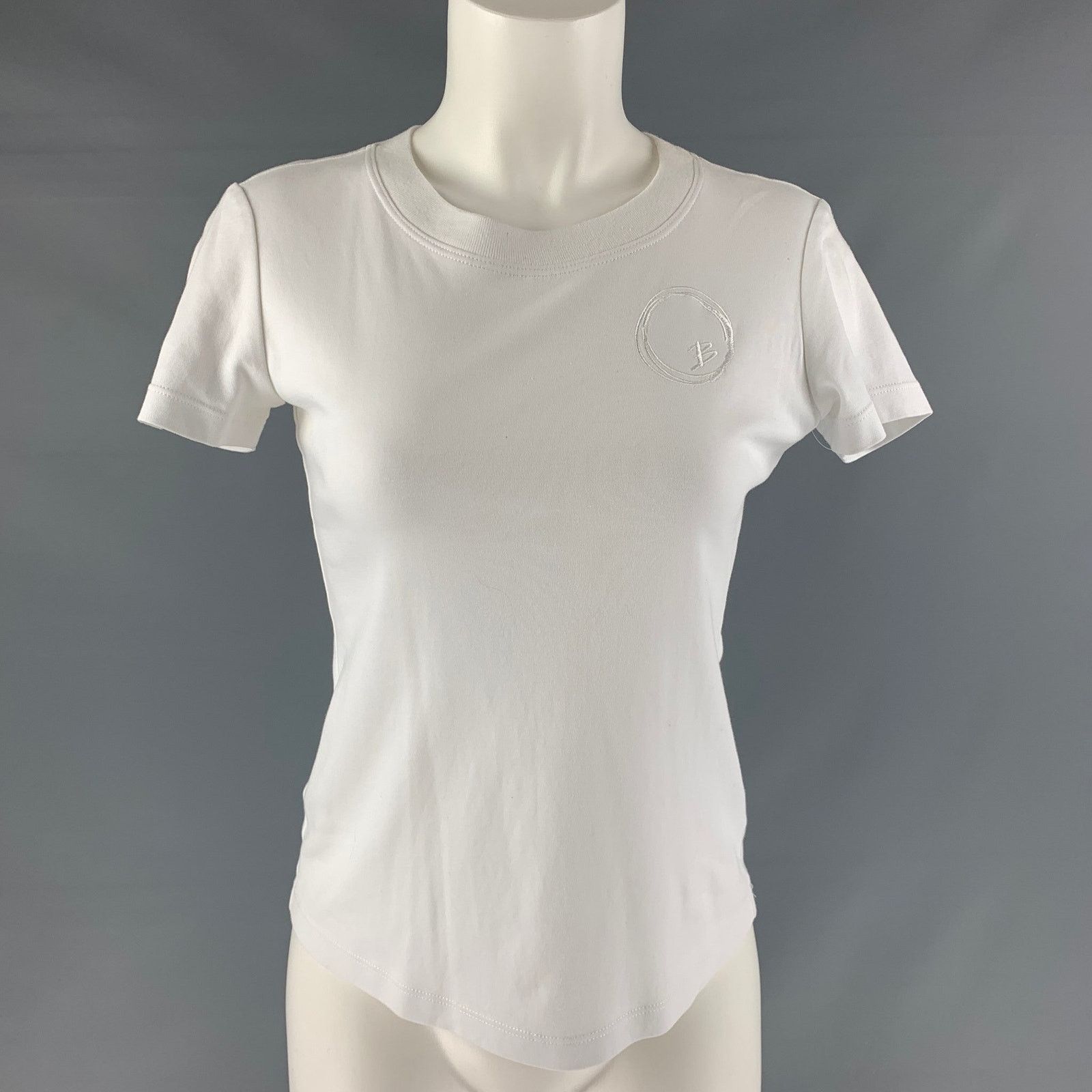 Brandon Maxwell BRANDON MAXWELL Size S White Cotton T-Shirt Size S / US 4 / IT 40 - 1 Thumbnail