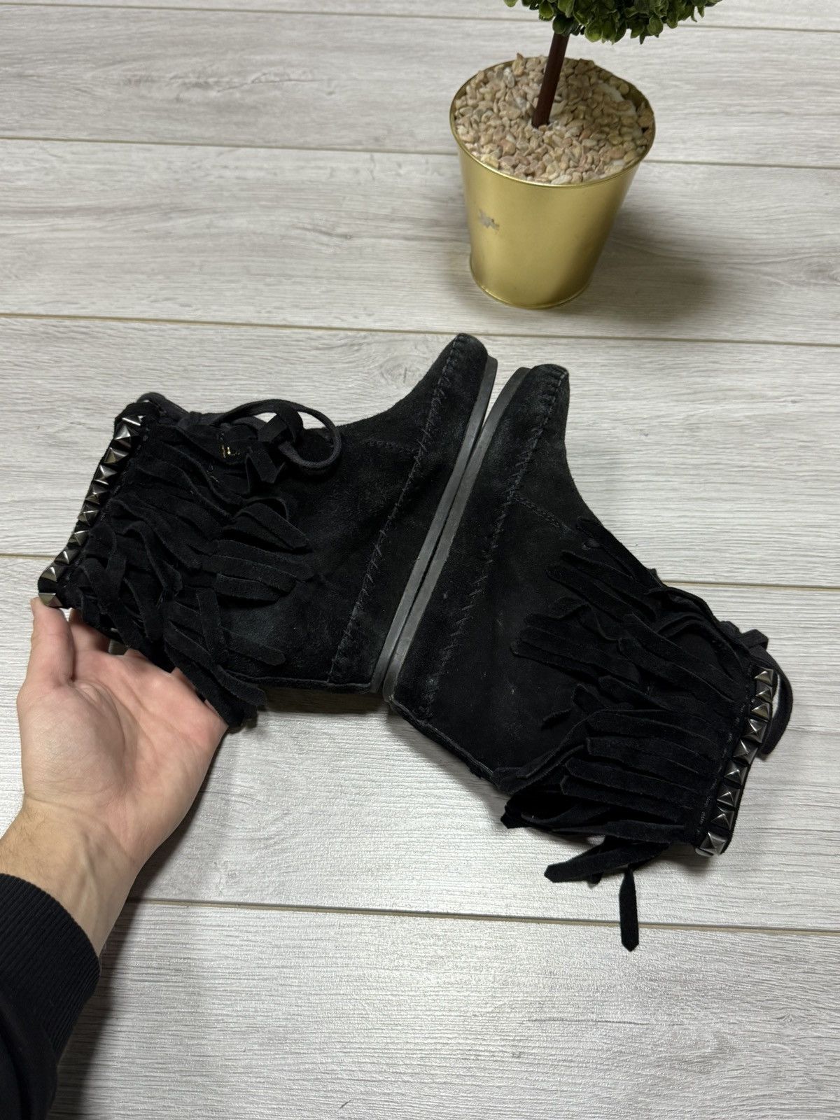 ASH ASH leather fringed high sneakers boots vintage shoes Size US 7 / IT 37 - 6 Thumbnail