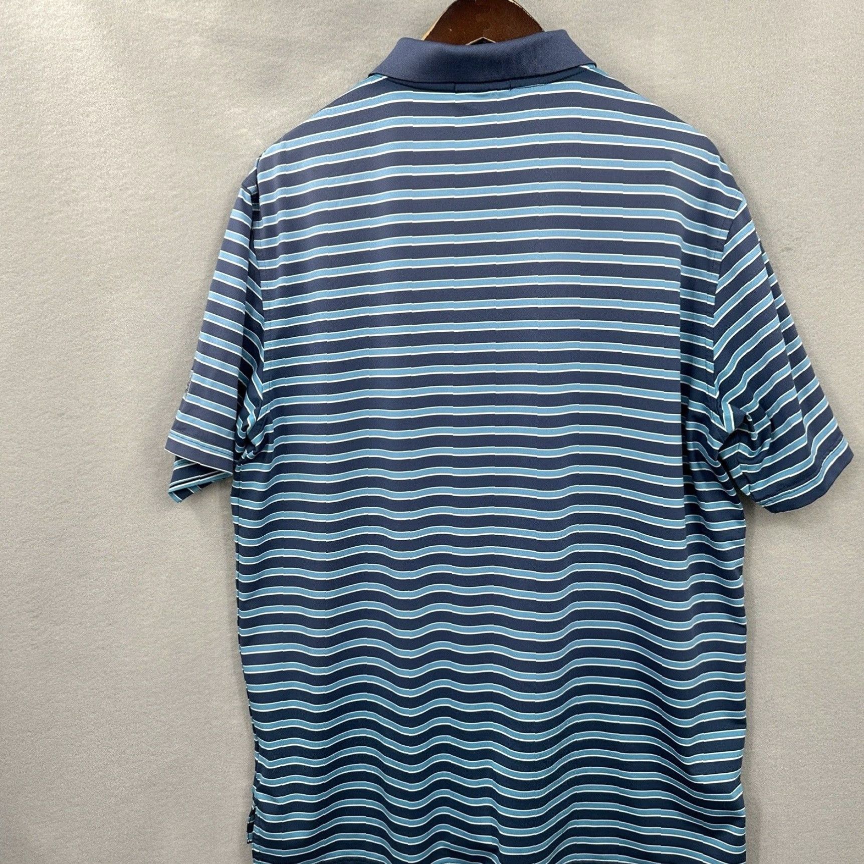 Peter Millar Peter Millar Summer Comfort Shirt Mens Large Blue Striped Polo Golf Preppy Dad Size US L / EU 52-54 / 3 - 6 Thumbnail