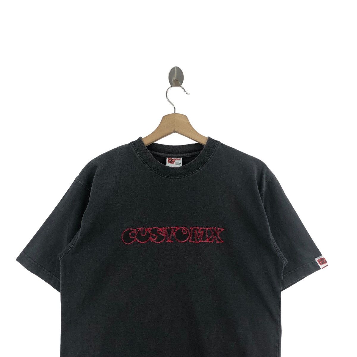 Vintage × Welcome Skateboards Pick!! Vtg 90's CUSTOMX Skateboarding Top Tee Tshirt Size US L / EU 52-54 / 3 - 3 Thumbnail