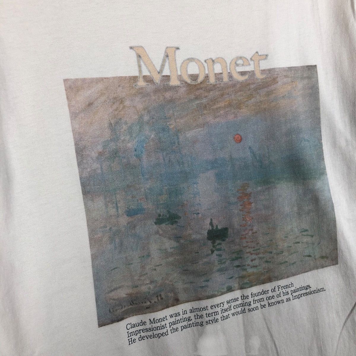 Vintage CLAUDE MONET Art Photoprint T-Shirt Size US M / EU 48-50 / 2 - 3 Thumbnail