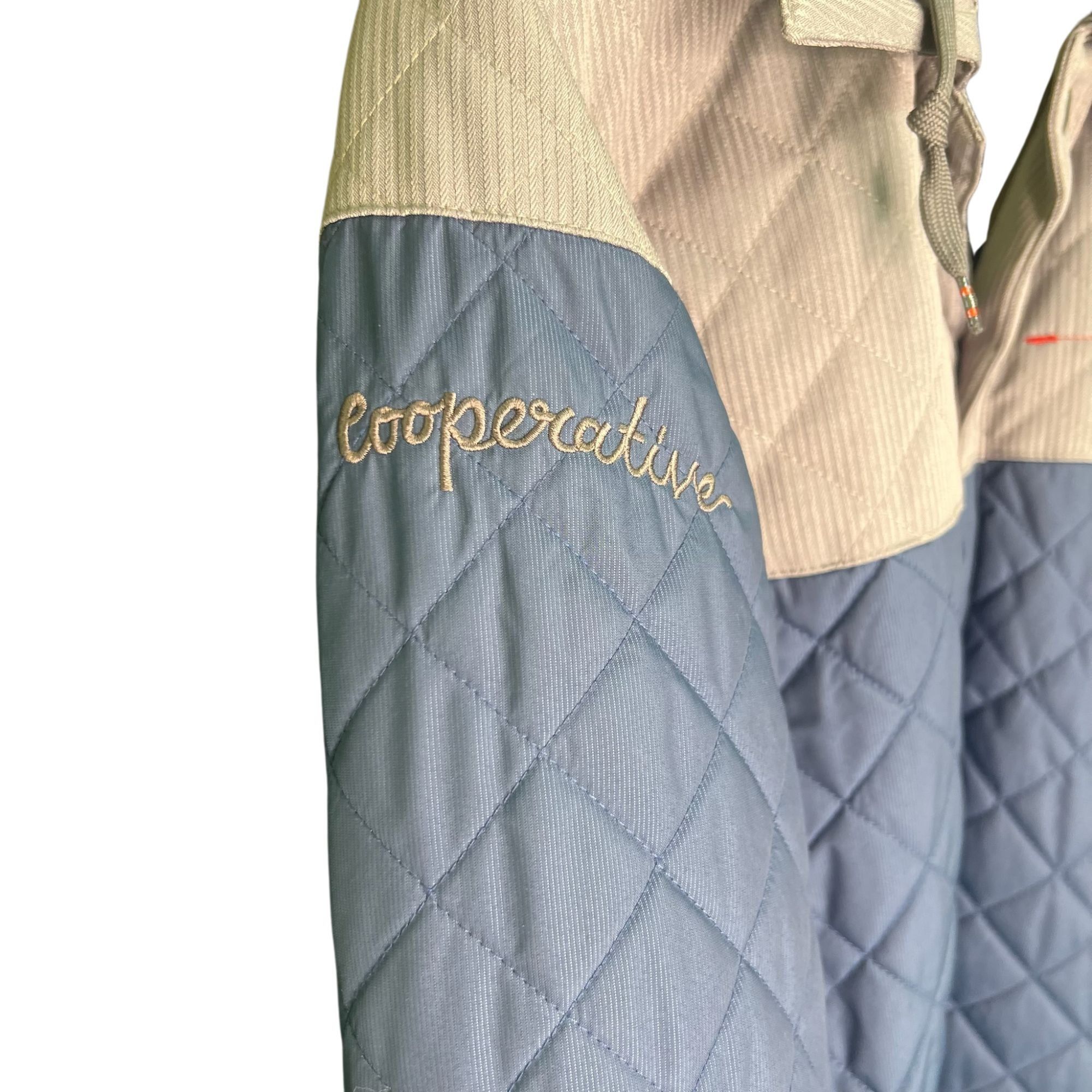 Other Ini Cooperative Blue & Grey Quilted Jacket With Hood & Snap Size US S / EU 44-46 / 1 - 4 Thumbnail