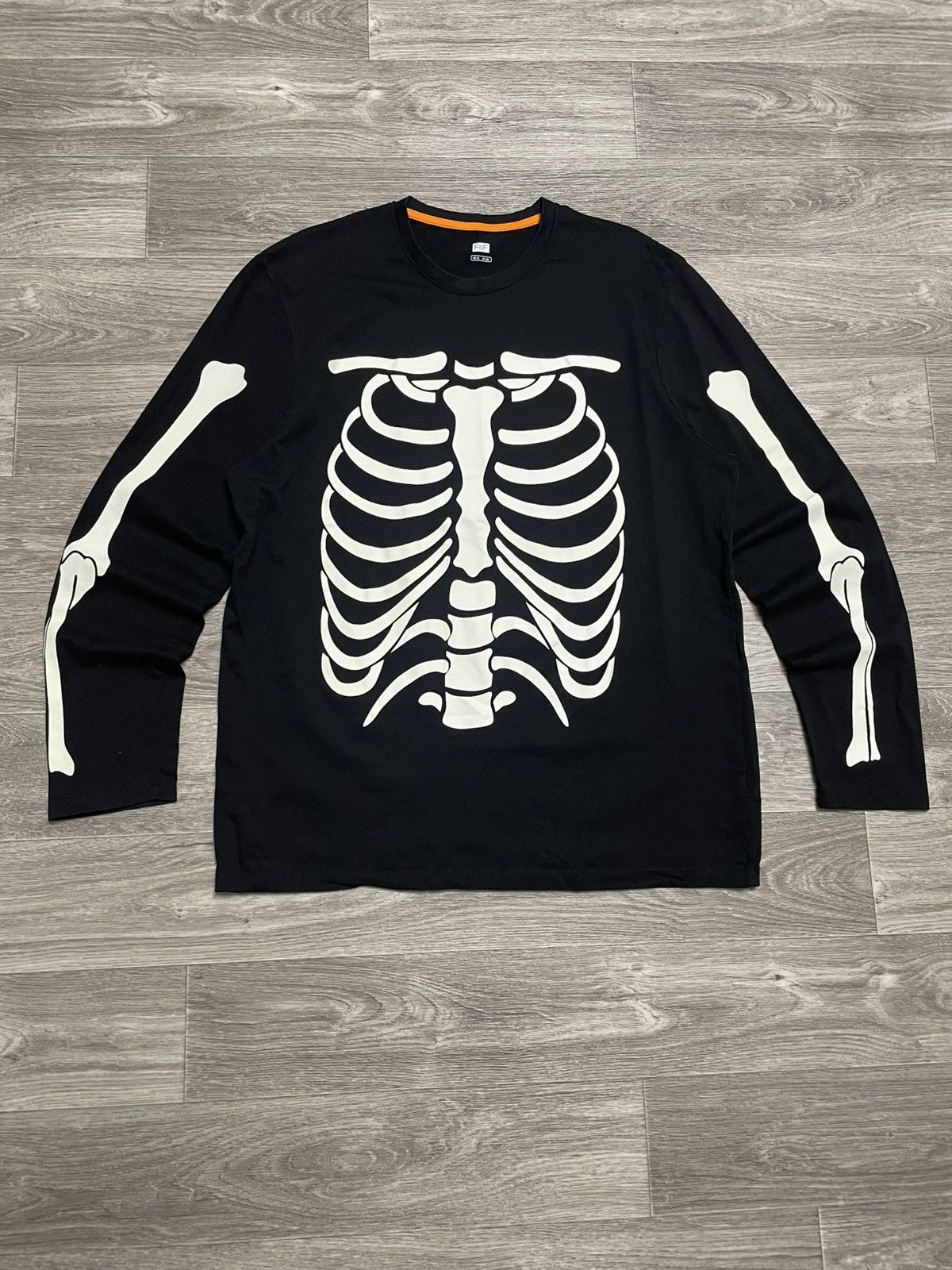 Other Skeleton Glow In The Dark Long Sleeve Halloween T-Shirt Size US XL / EU 56 / 4 - 5 Thumbnail