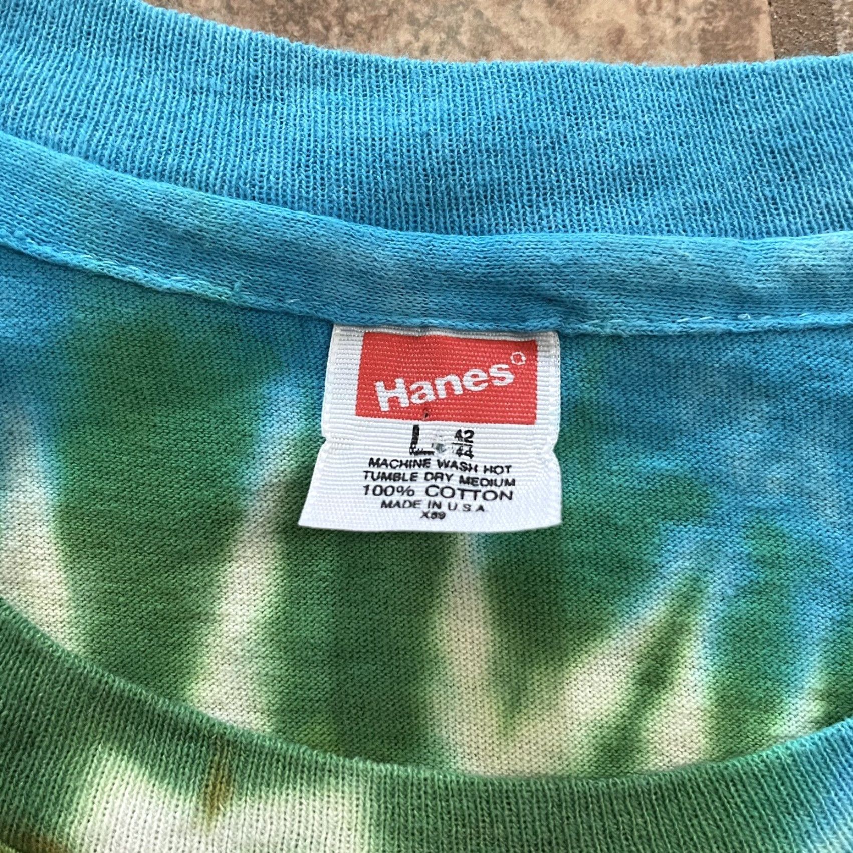 Hanes VTG Hanes Tie-dye Shirt Mens Size L 100% Cotton USA Multicolor Single Stitch T-Shirt Mens L Size US L / EU 52-54 / 3 - 4 Thumbnail