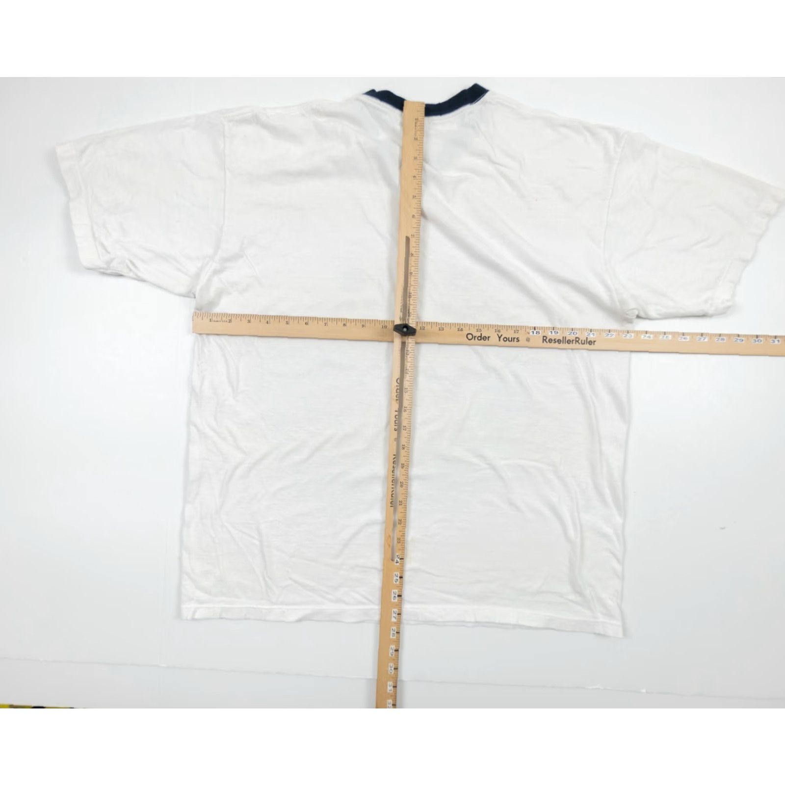 Ralph Lauren VINTAGE Ralph Lauren Shirt Adult Large White Short Sleeve V-Neck Ringer Mens Size US L / EU 52-54 / 3 - 7 Thumbnail