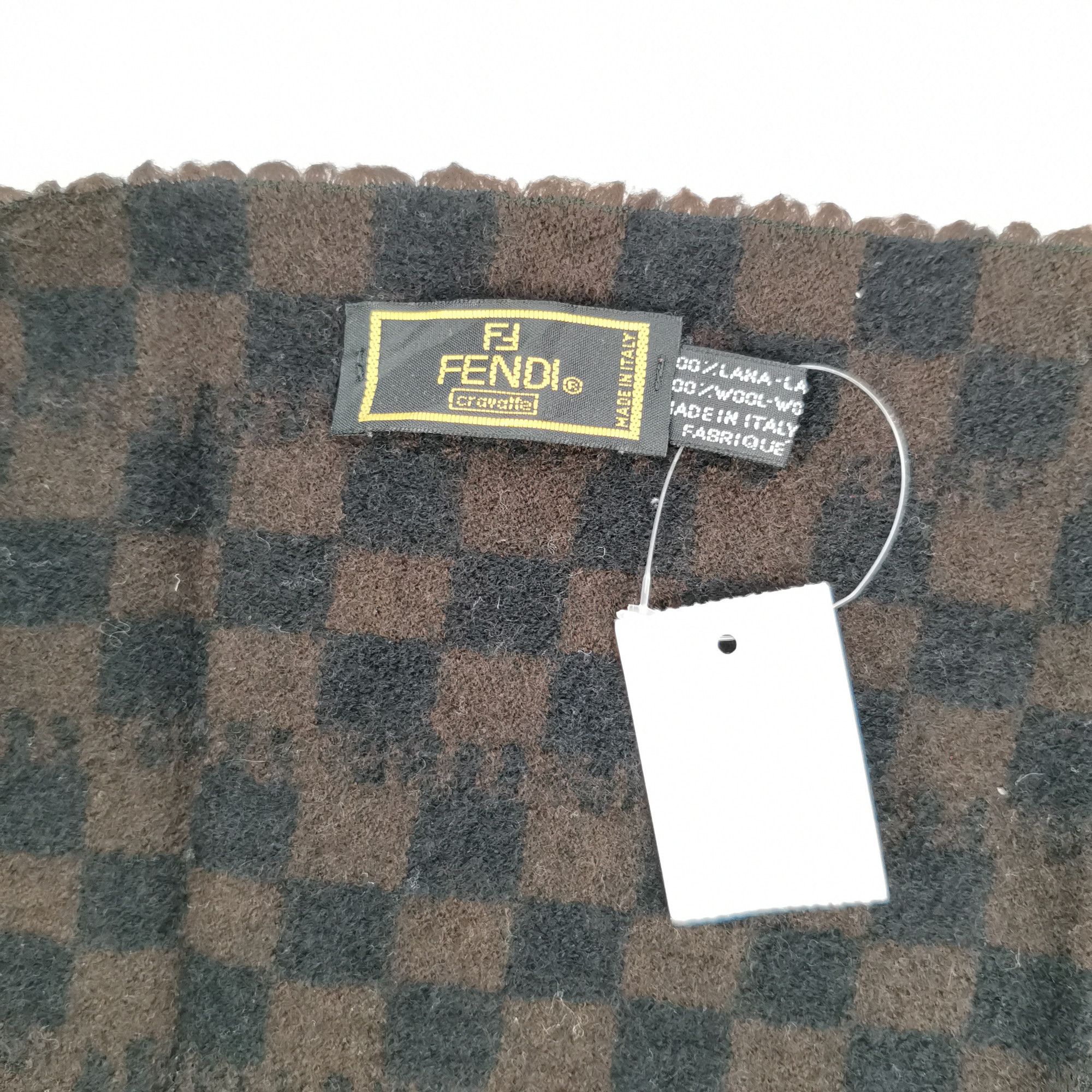 Fendi Vintage FENDI Scarf Fendi Zucca FF Wool Scarves Size ONE SIZE - 4 Thumbnail