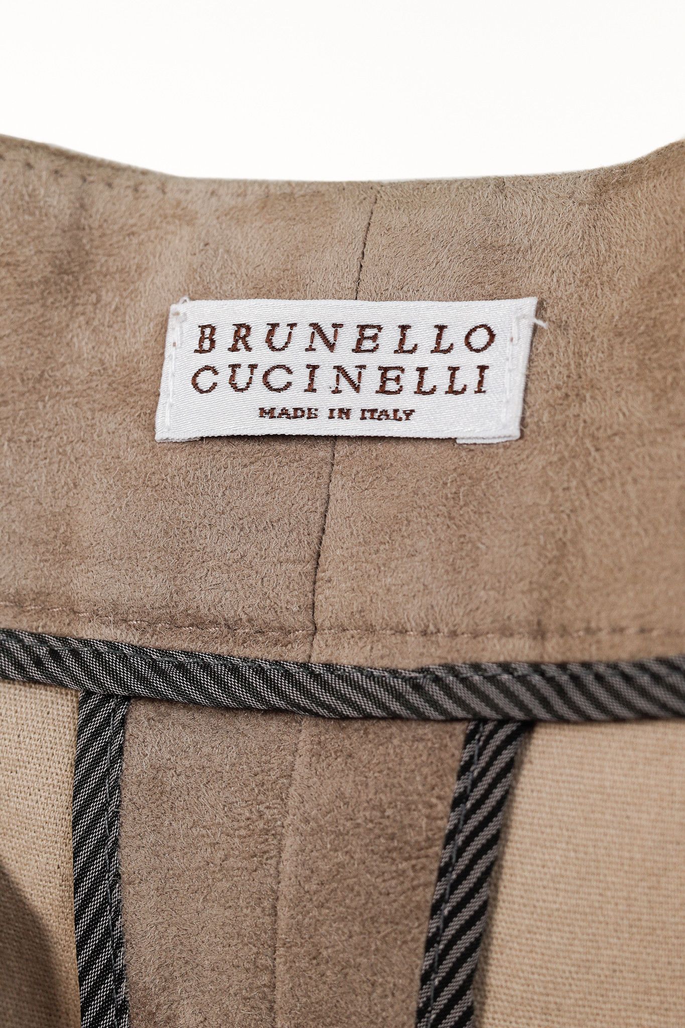 Brunello Cucinelli Brunello Cucinelli AW/15 Taupe Suede Zip-Hem Skinny Pants Size 27" / US 4 / IT 40 - 4 Thumbnail