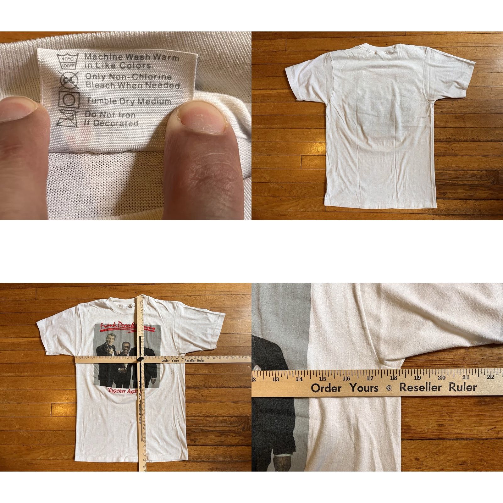 Hanes VINTAGE Rat Pack Shirt Frank Sinatra Dean Martin Sammy Davis Jr L (Fits M) 80s Size US M / EU 48-50 / 2 - 8 Thumbnail