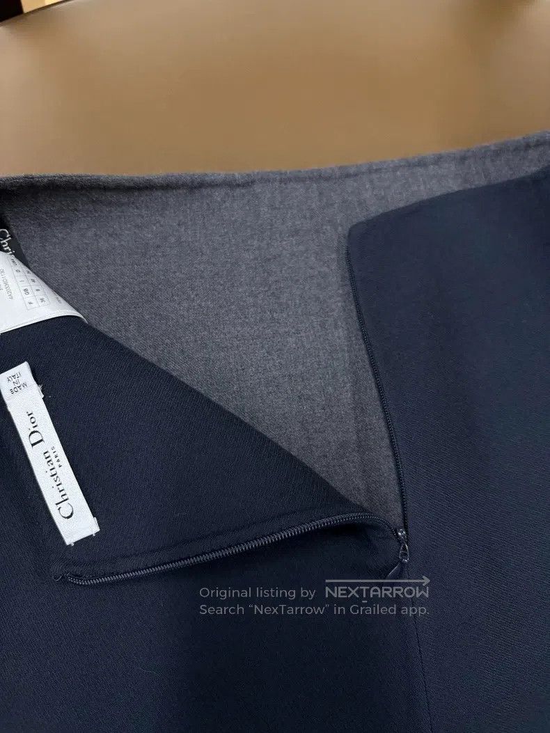 Dior Dior Gray and blue double-layer A-shaped short skirt Size 24" / US 00 / IT 34 - 5 Thumbnail