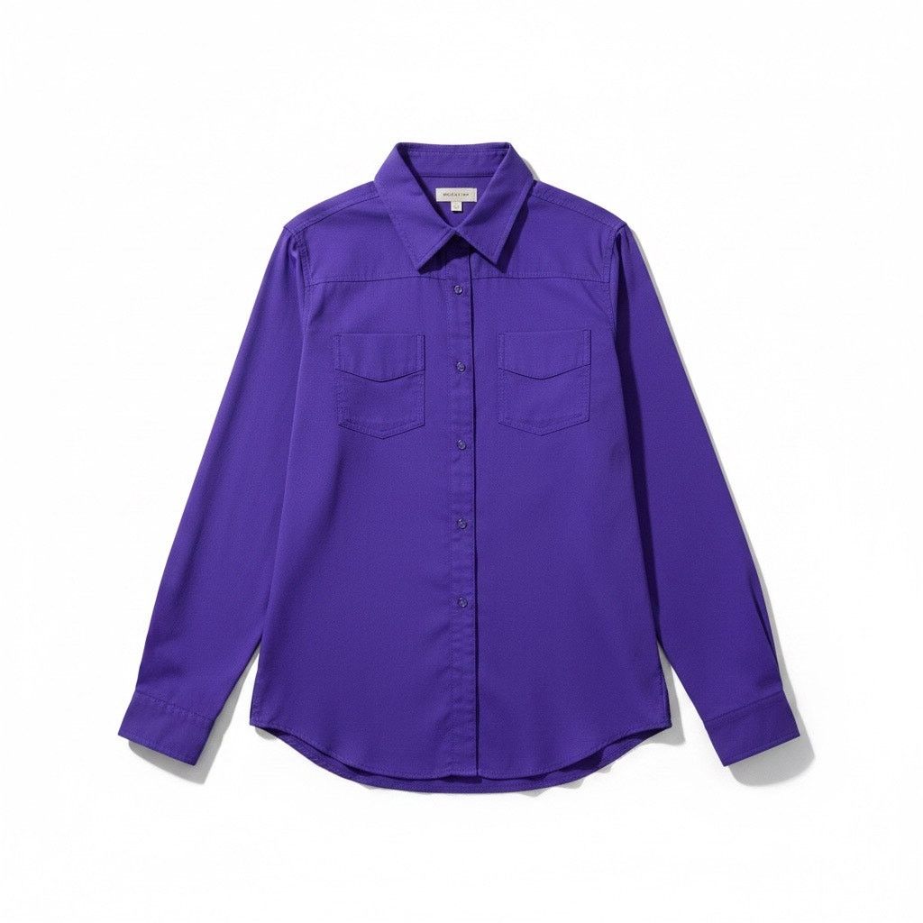 Cabelas Cabela's Womens Purple Front Snap Shirt Size Large Size L / US 10 / IT 46 - 1 Thumbnail