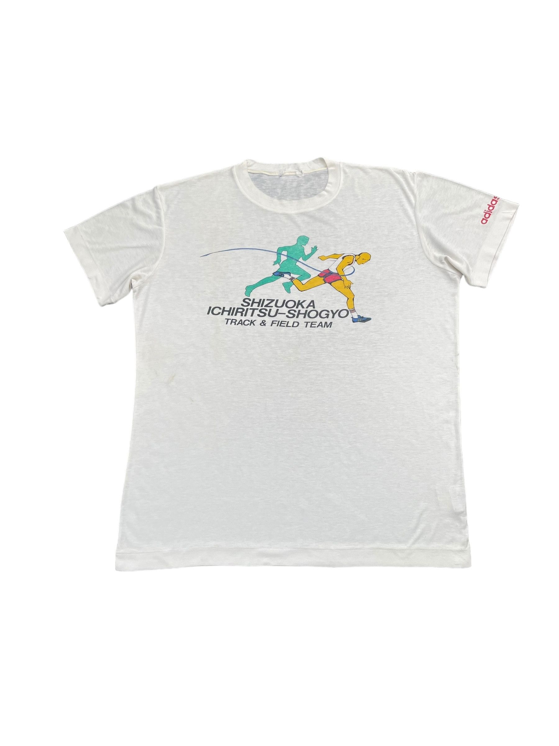 Adidas × Vintage Vintage 80's Adidas Japan Track & Field Tshirt Size US XL / EU 56 / 4 - 1 Thumbnail