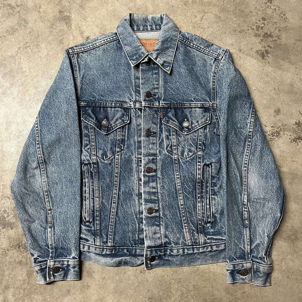 Vtg Levi's Thrashed 80s Trucker Jacket Type 3 outlets OS