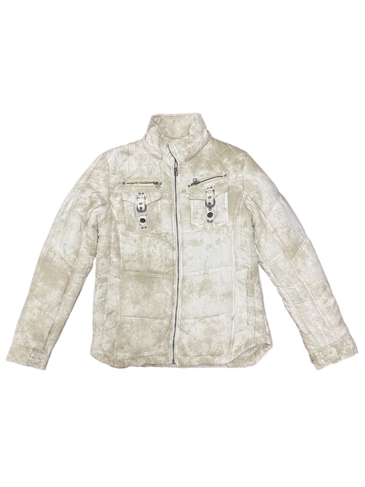 image of Avant Garde x In The Attic Vintage In The Attic Acid Wash Multipocket Style Jacket in White (Size M